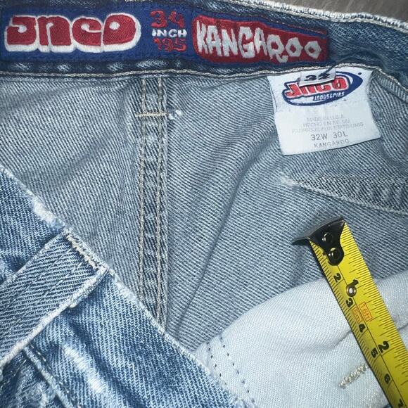 Vintage Y2K JNCO Jeans thrashed Kangaroo wide leg baggy skater distressed grunge - Picture 11 of 14